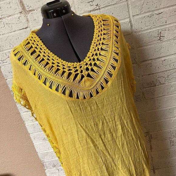 Boho Yellow Tunic One Size - Picture 1 of 9